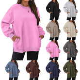 Zrall Women's long-sleeve sweatshirt with fleece lining and extra thickness
