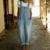 Zyrall Fashionable retro casual women's denim overalls
