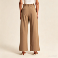 Zyrall Women's High-Waisted Wide-Leg Casual Trousers