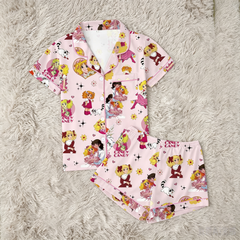 Zyrall Cartoon Sweetheart Milk Silk Print Women's Pajamas