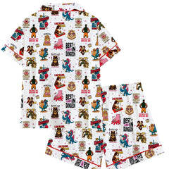 Zyrall Four Seasons Cartoon Print Milk Silk Women's Pajamas