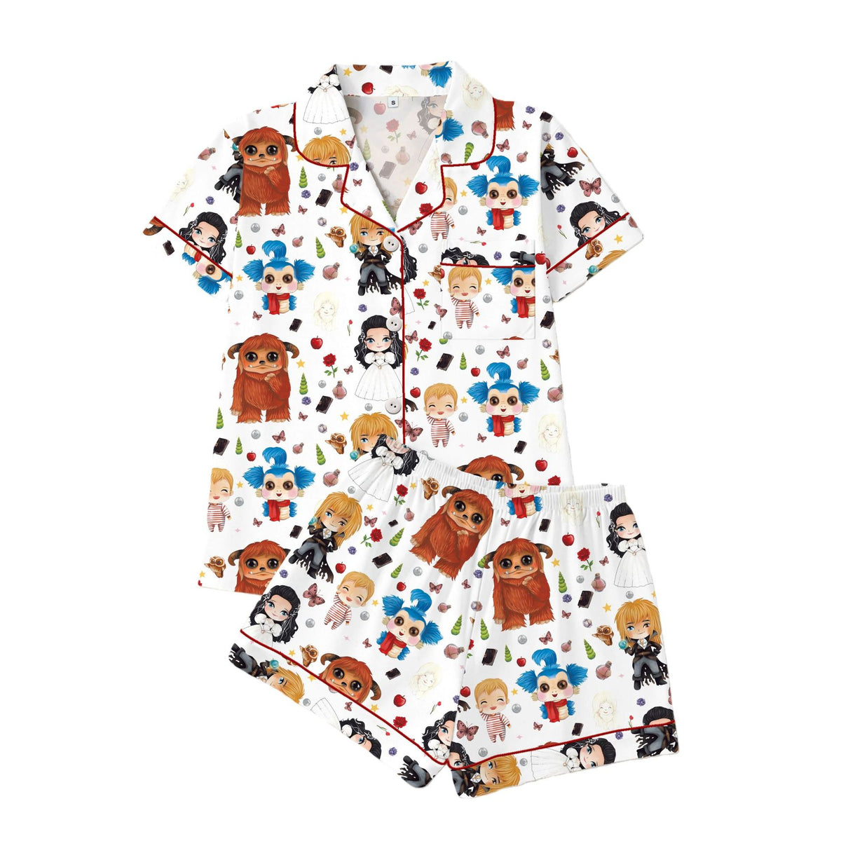Zyrall Labyrinth Milk Silk Casual Short-Sleeved Shorts Women's Pajamas